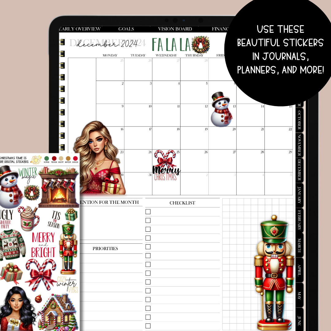 Christmas Time is Here Digital Stickers