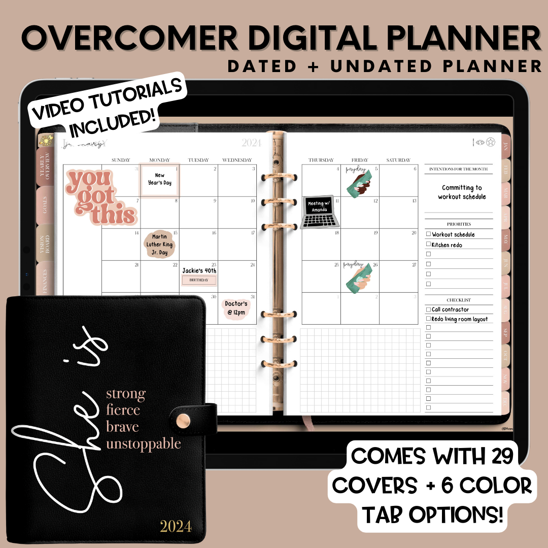 2024 Digital Planner, 2024 Portrait Planner, 2024 Planner, 2024 Dated  Planner, Hyperlinked Digital Life Planner, Goodnotes 2024 Planner iPad 