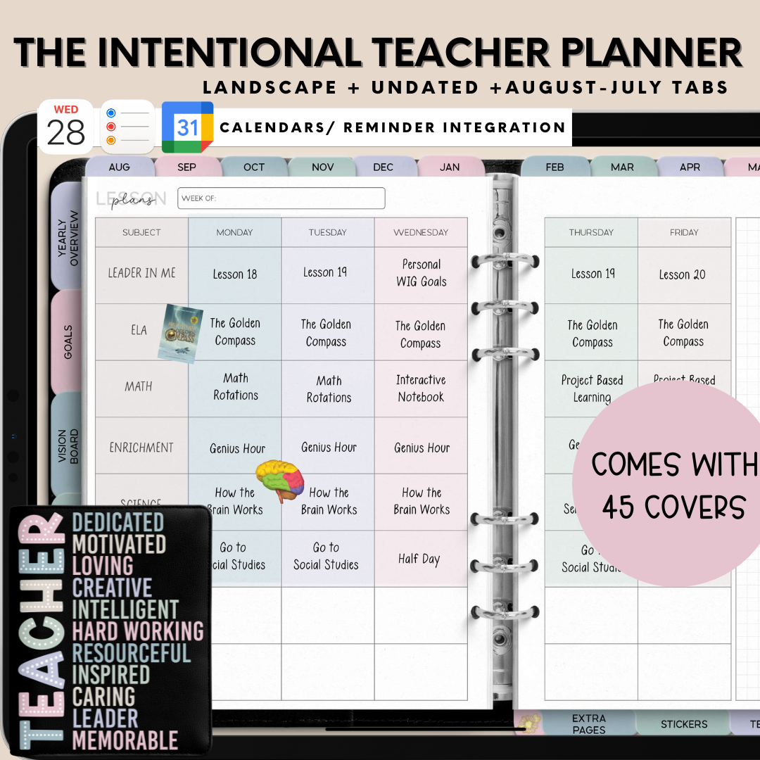 The Intentional Teacher Digital Planner-Landscape Orientation