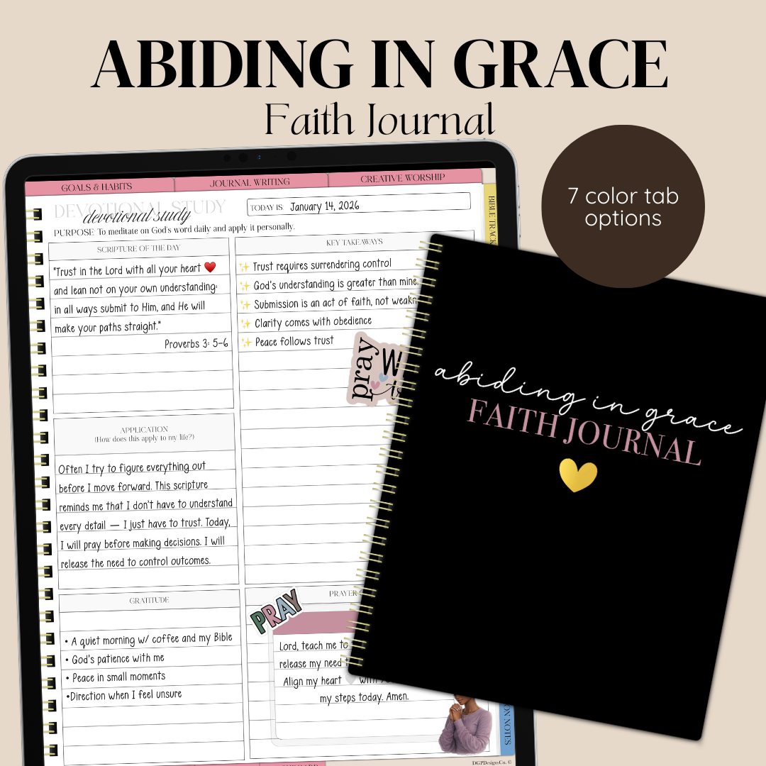 Abiding in Grace Digital Faith Journal – DGPDesignsCo.