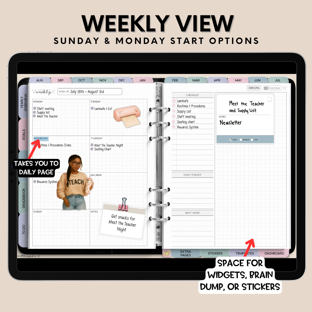 The Intentional Teacher Digital Planner-Landscape Orientation