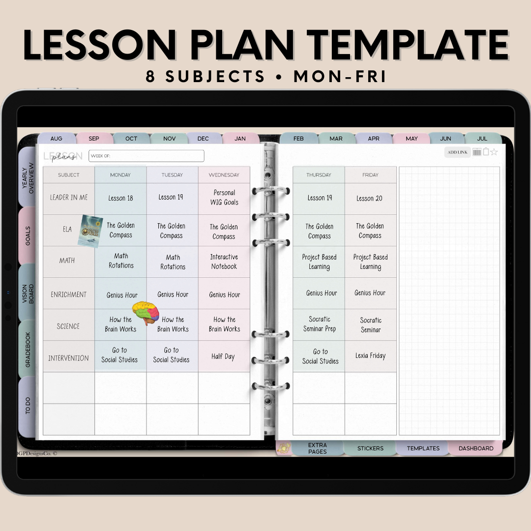 The Intentional Teacher Digital Planner-Landscape Orientation