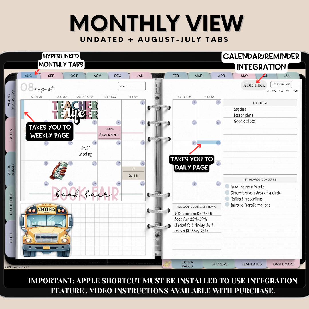 The Intentional Teacher Digital Planner-Landscape Orientation
