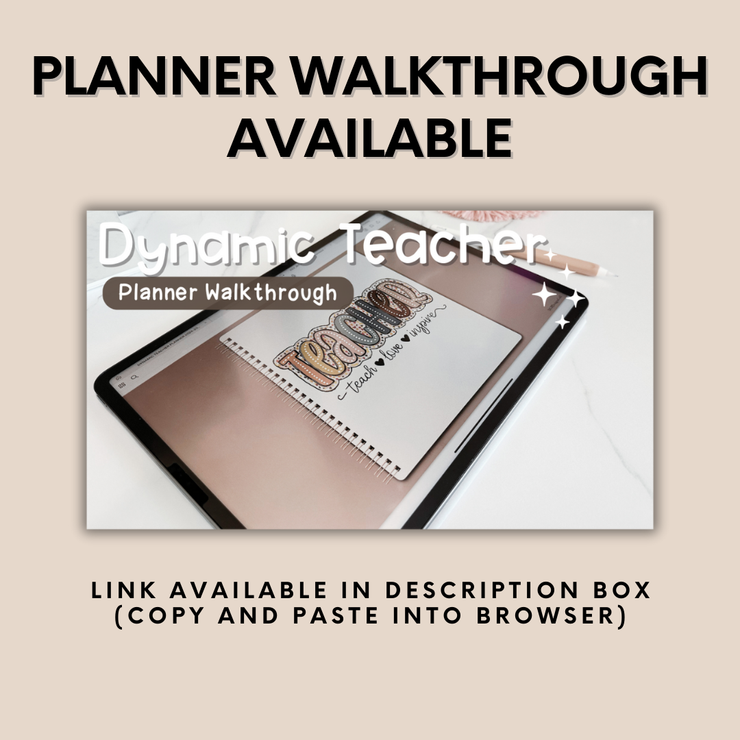 The Dynamic Digital Teacher Planner - Landscape Orientation