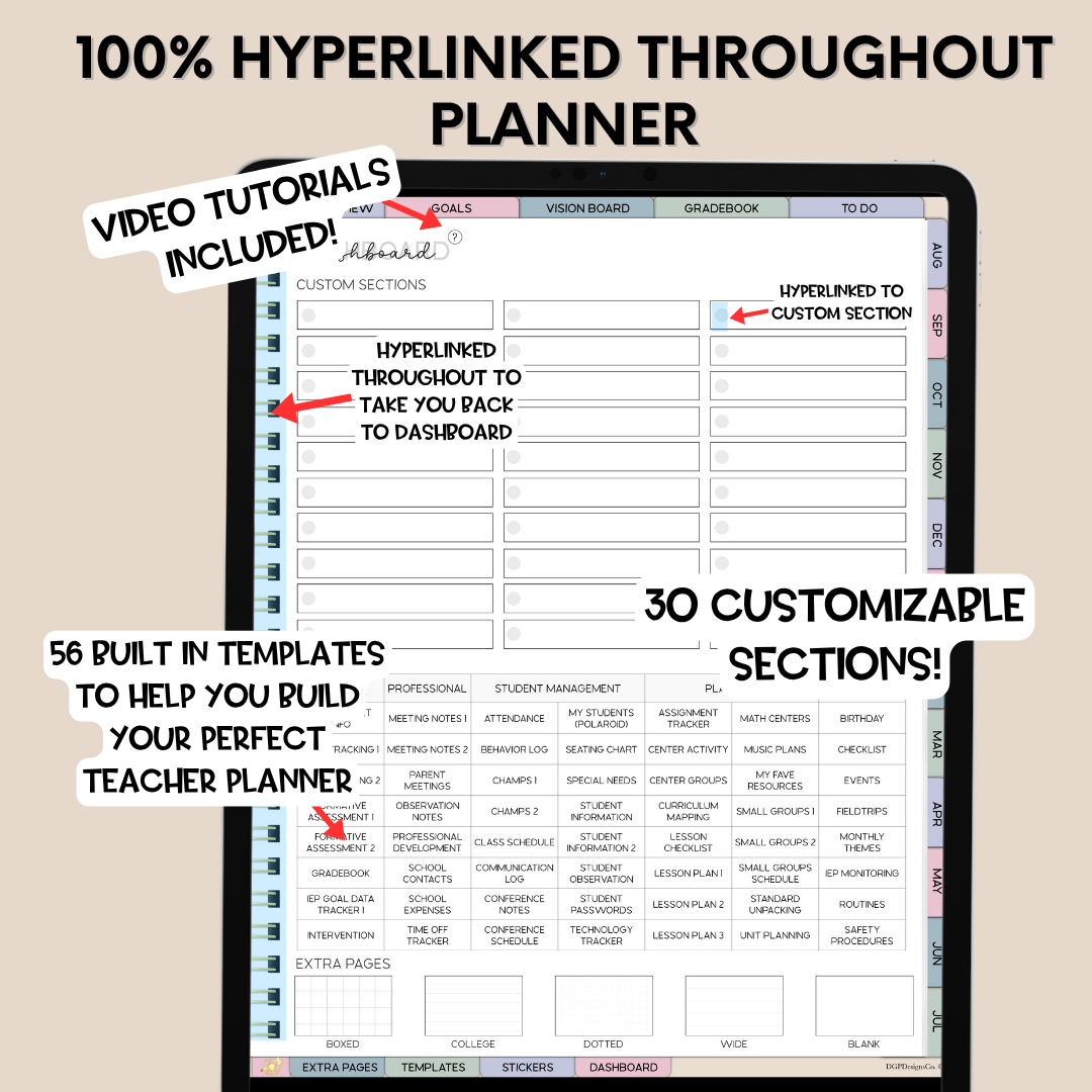 The Intentional Teacher Digital Planner-Portrait Orientation