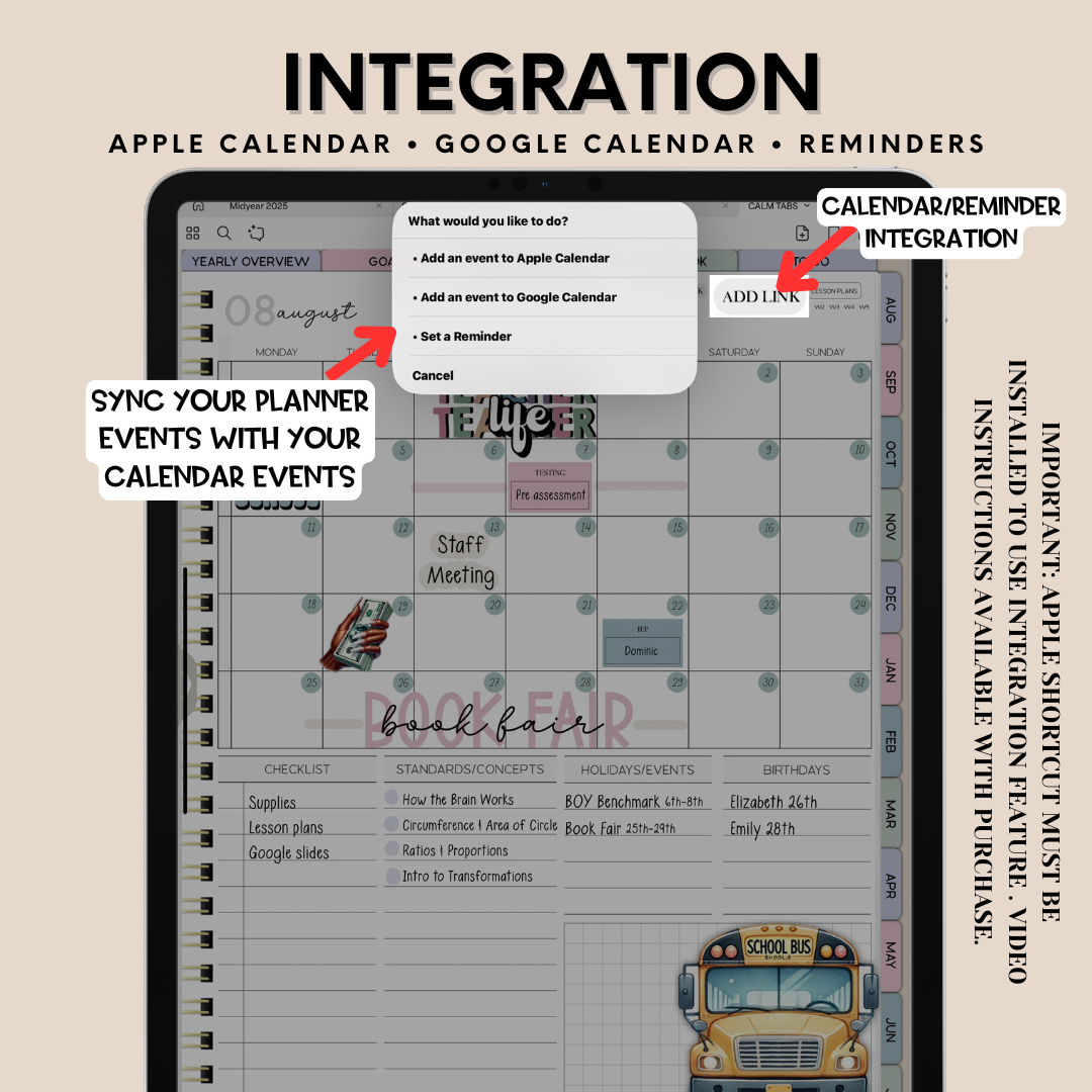 The Intentional Teacher Digital Planner-Portrait Orientation