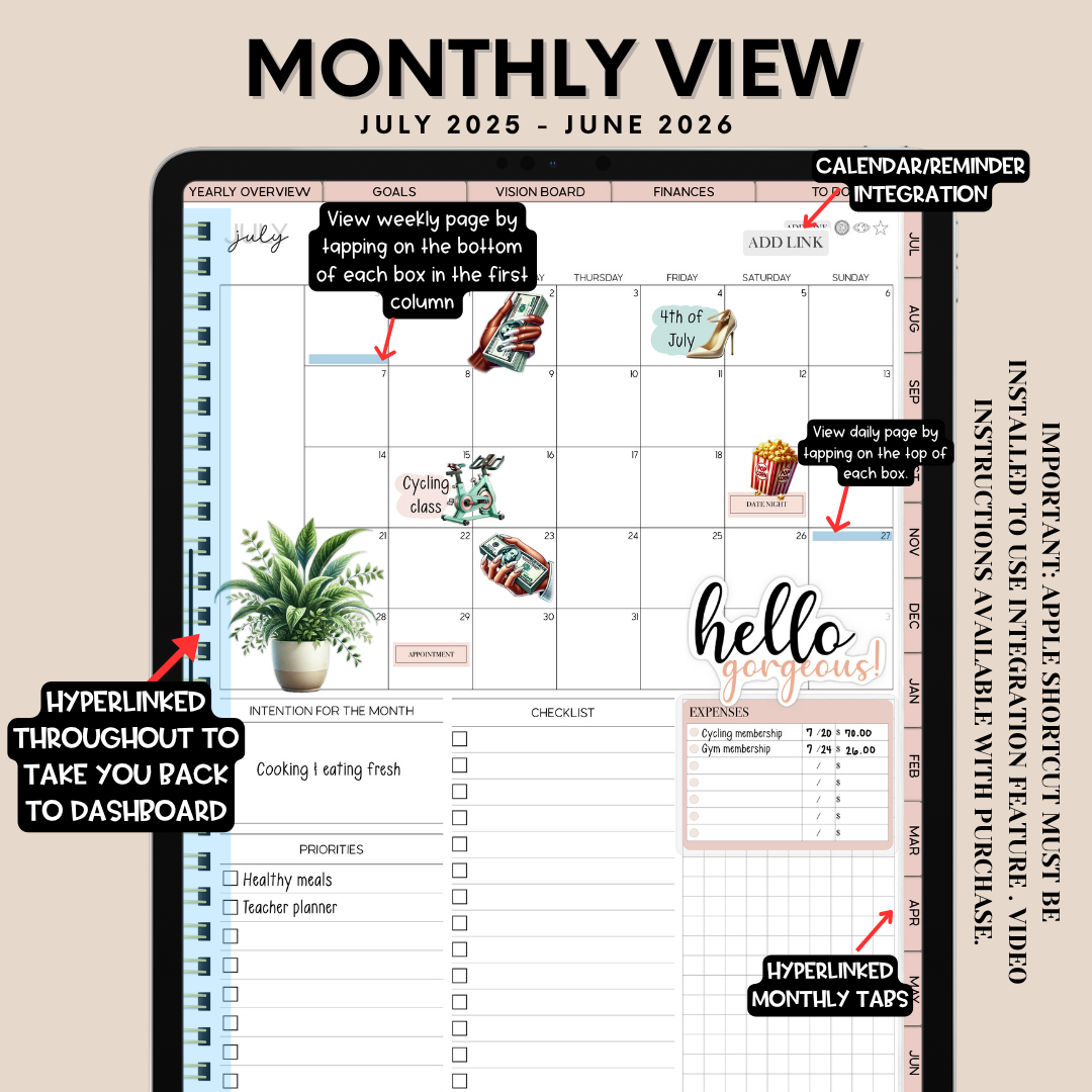 2025-2026 Midyear Overcomer Portrait Planner - Classic & Box Layout included