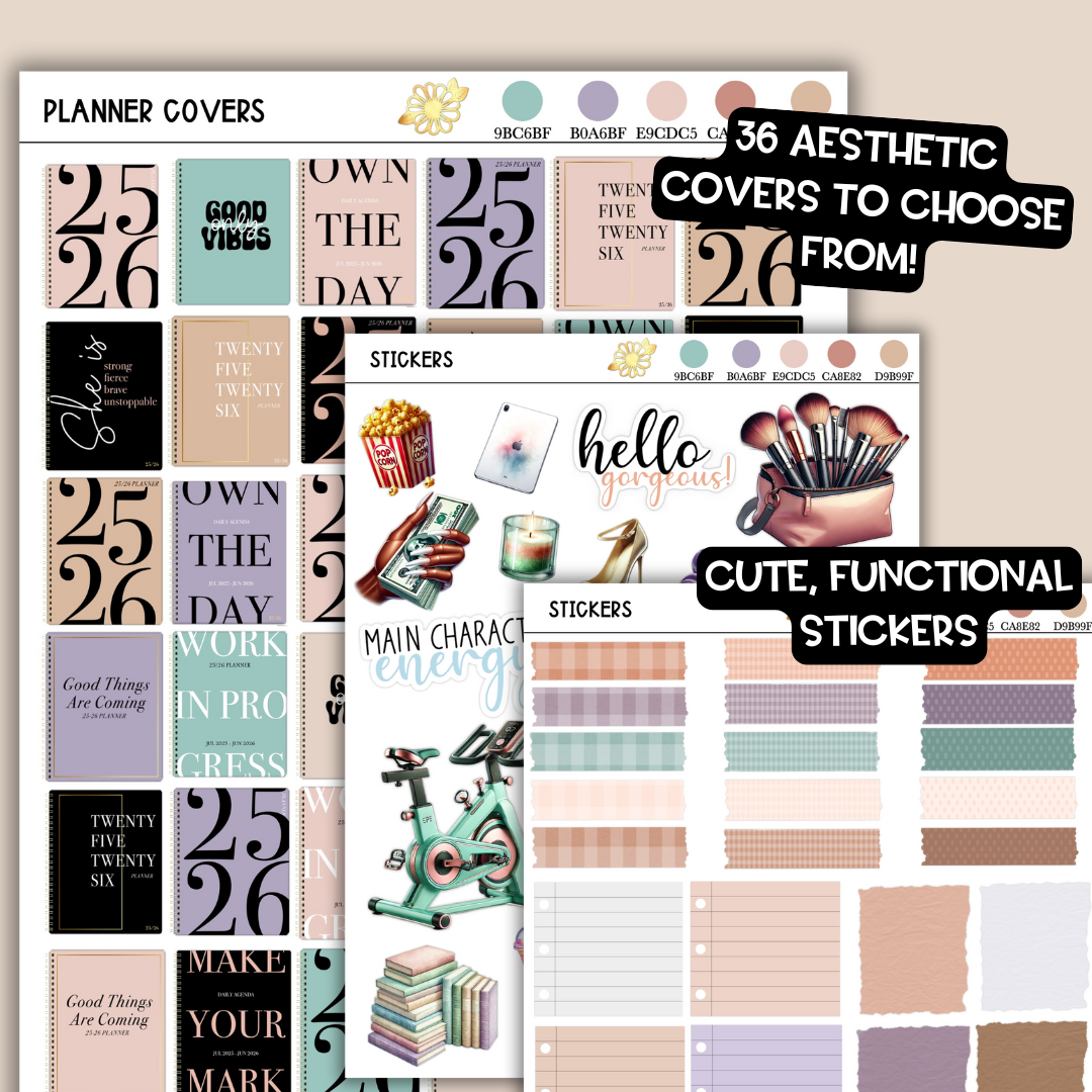 2025-2026 Midyear Overcomer Portrait Planner - Classic & Box Layout included
