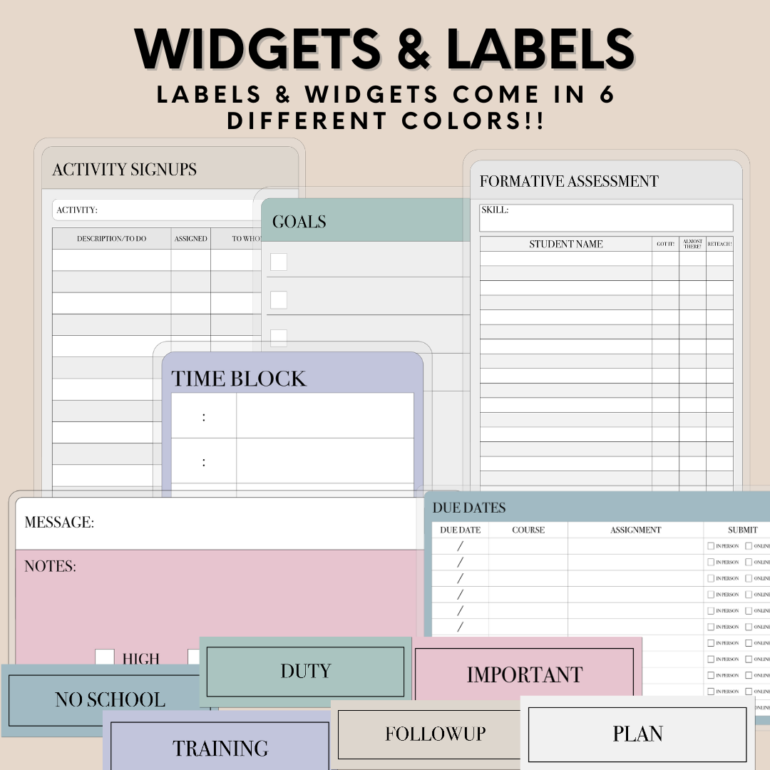 The Intentional Teacher Digital Planner-Portrait Orientation