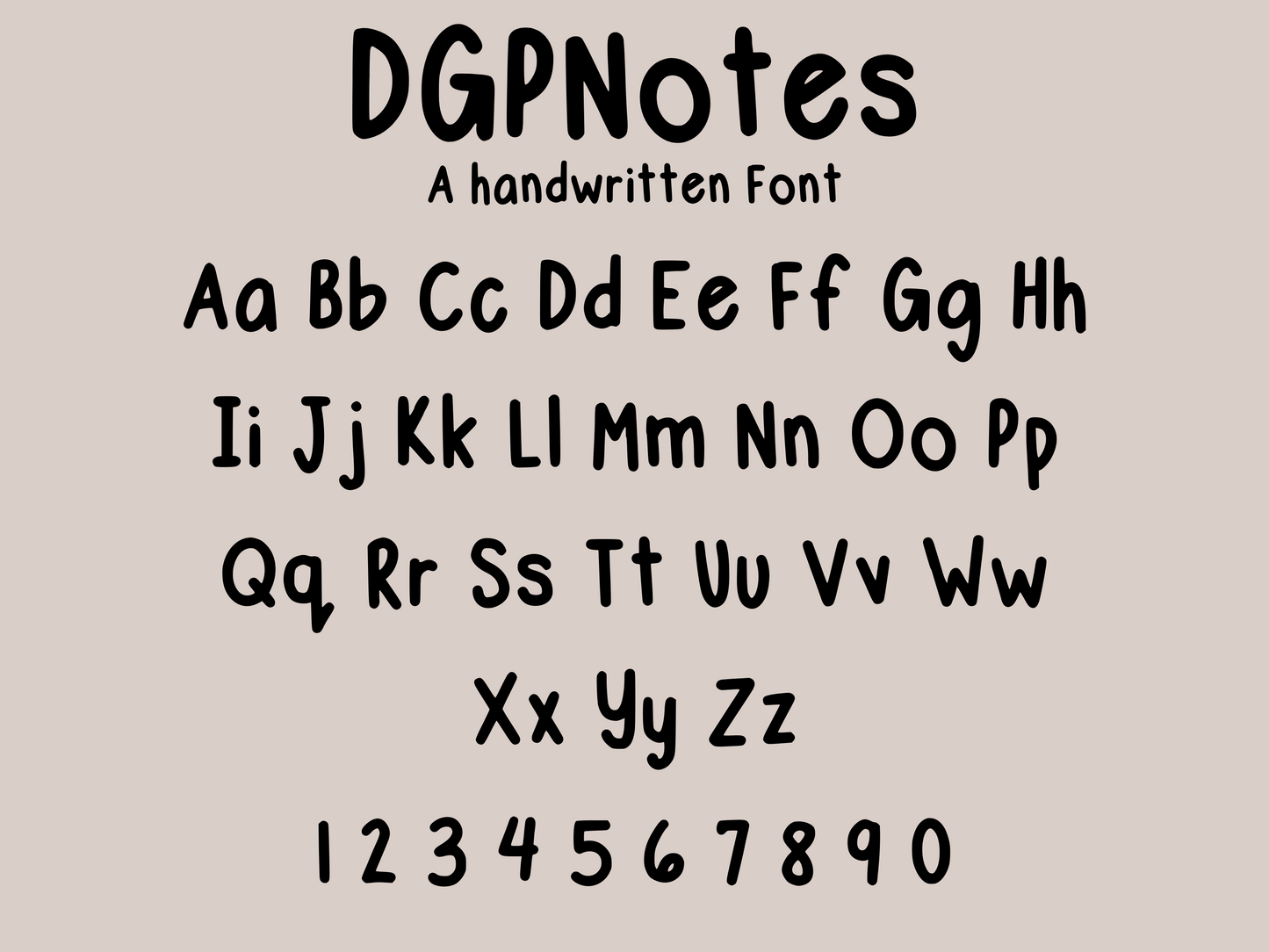 DGPnotes FONT