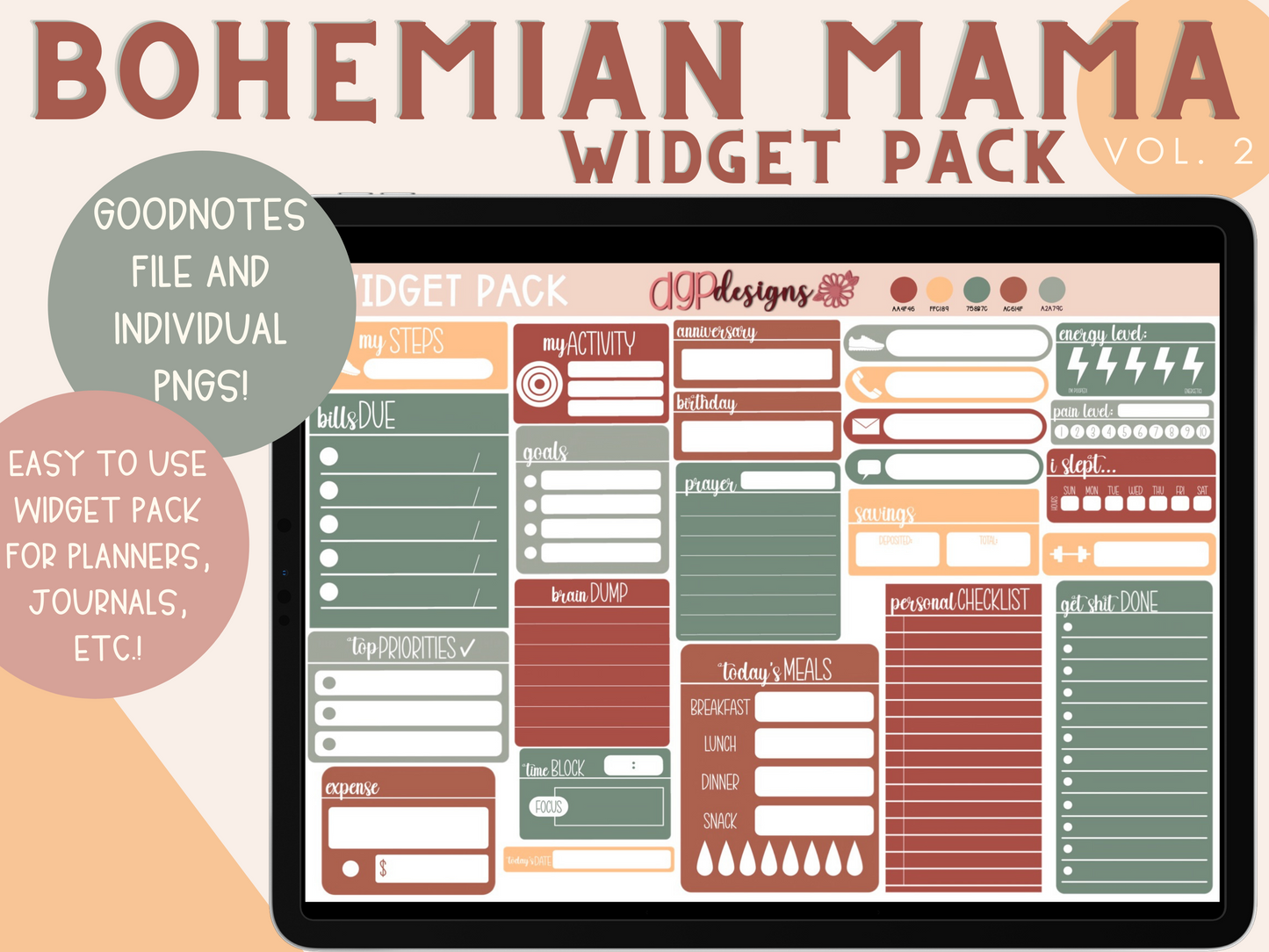 widget stickers, widget digital stickers