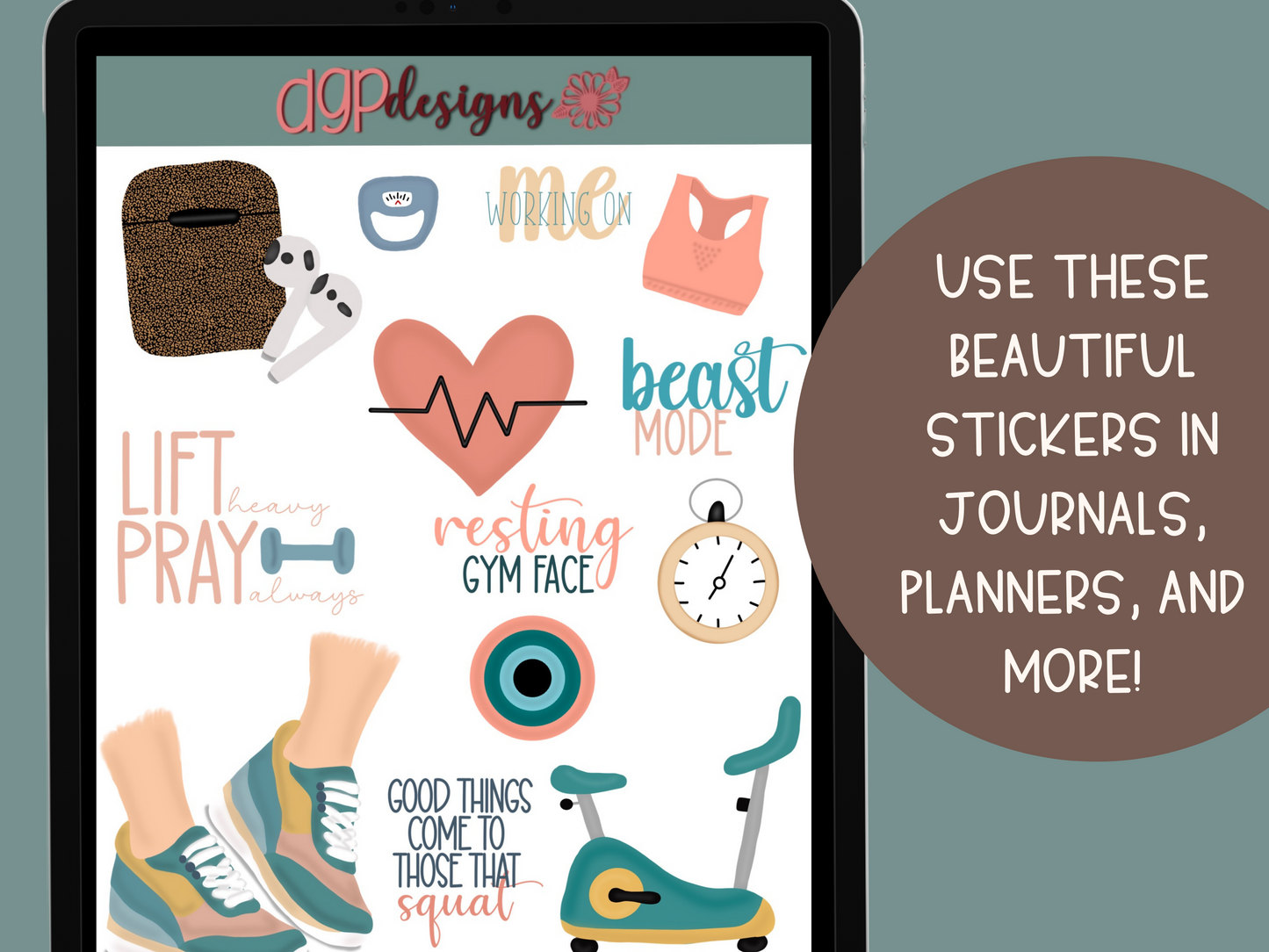 Fitness Digital Stickers