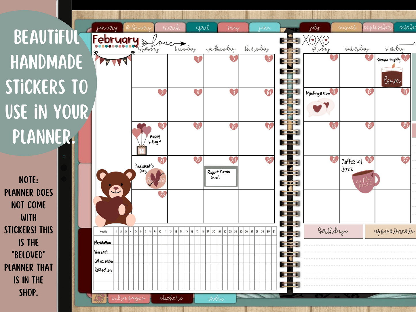 XOXO Valentine's Digital Stickers