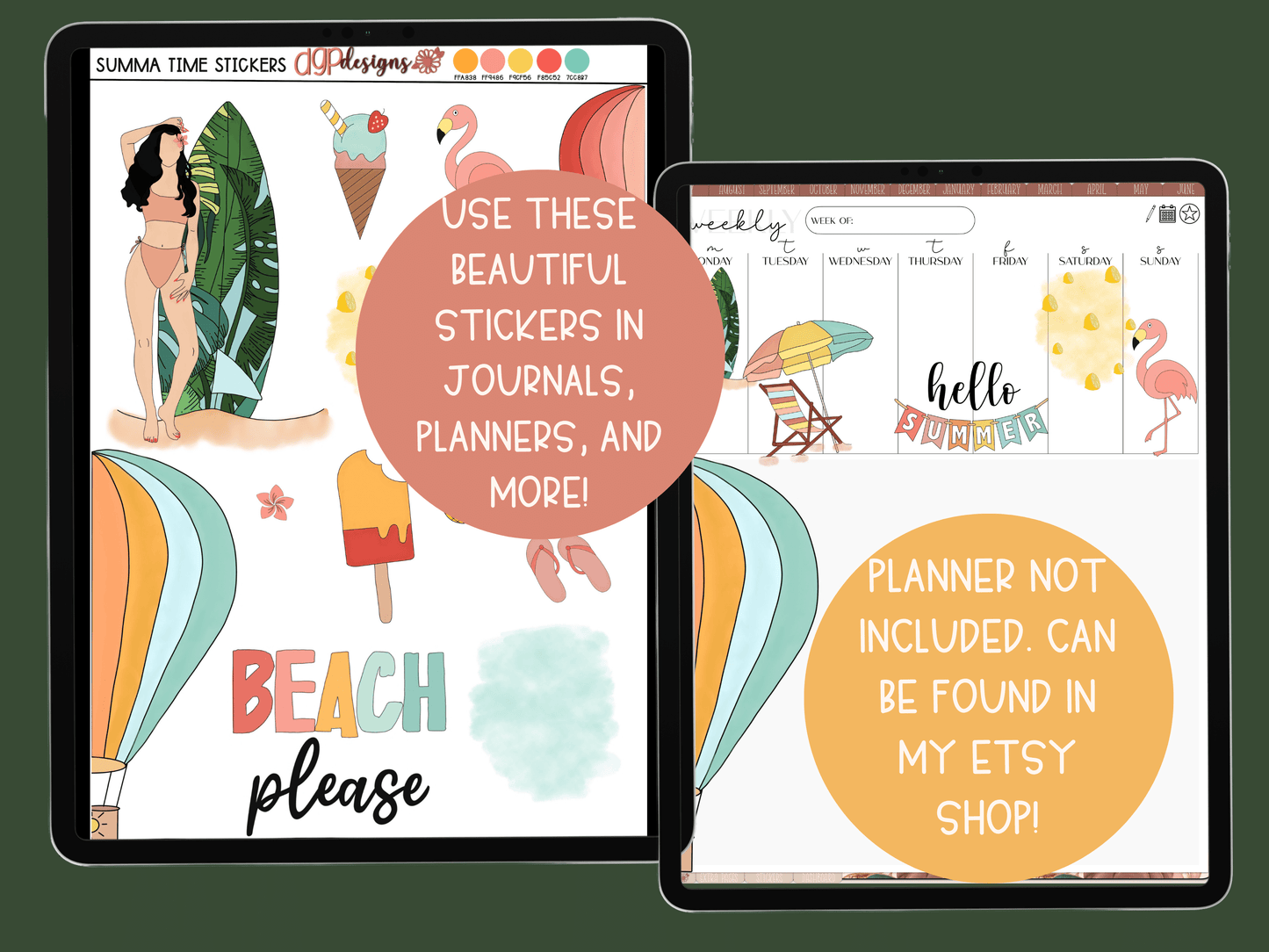 Summer Time Digital Stickers