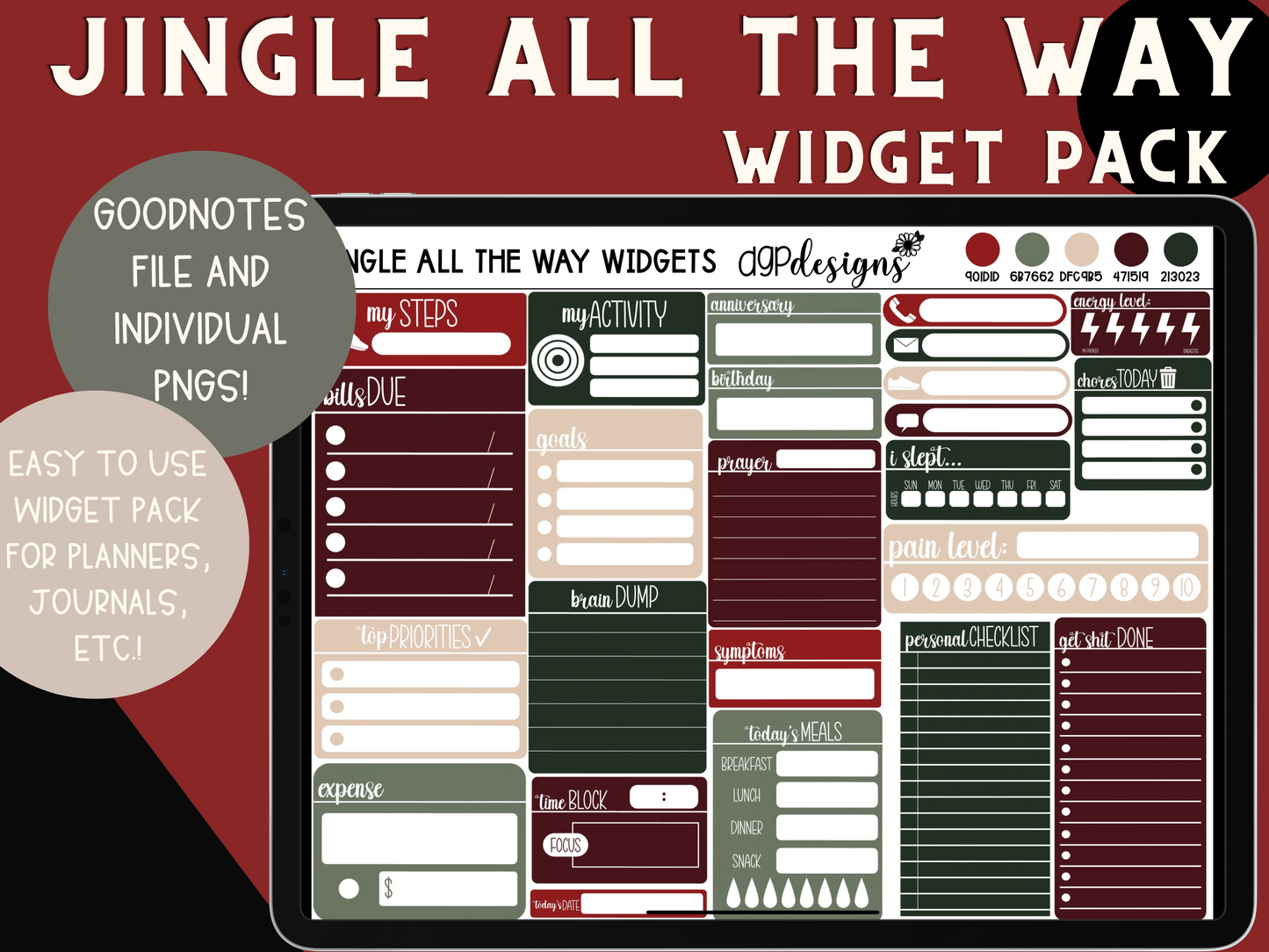 widget stickers, widget digital stickers