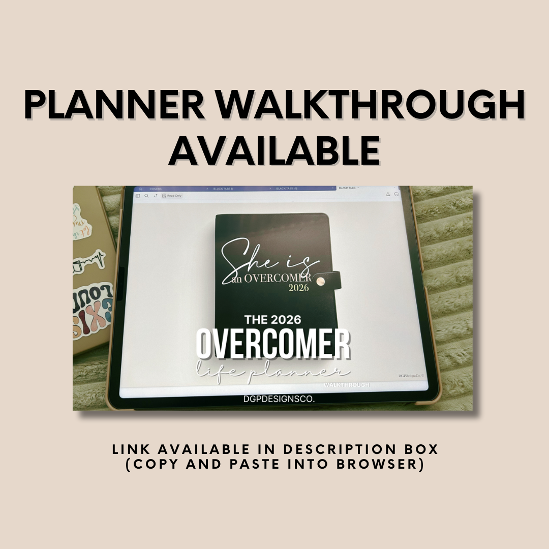 26/27 Midyear Overcomer Portrait Digital Planner - Box and Classic Layout Included