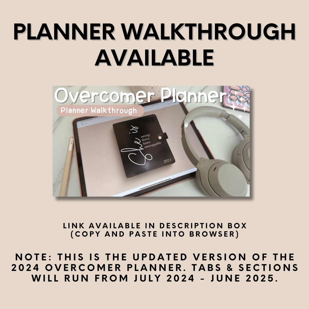 2024-2025 Midyear "The Overcomer" Digital Planner - Portrait