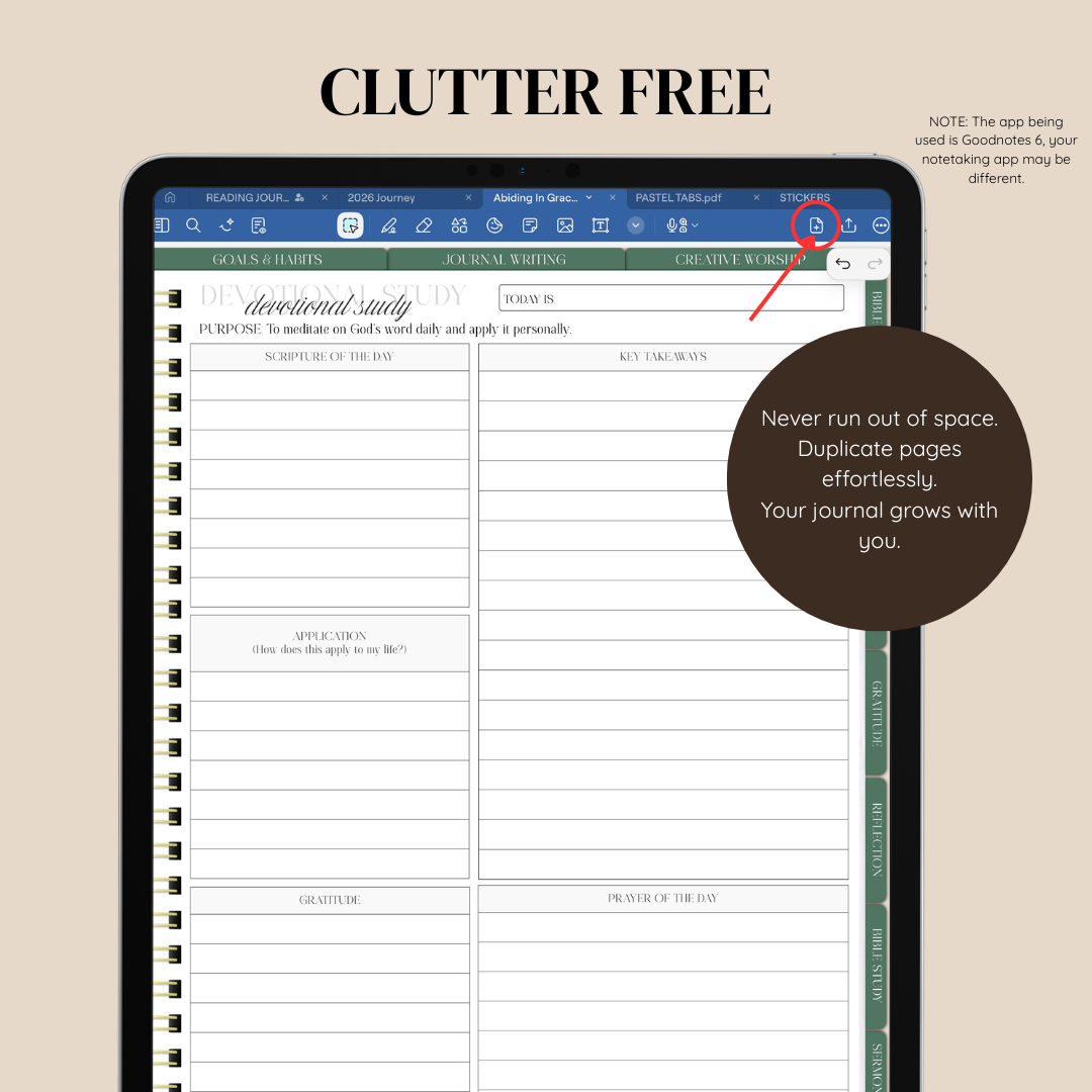 Abiding in Grace Digital Faith Journal