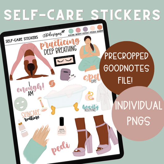 Self-Care Digital Stickers