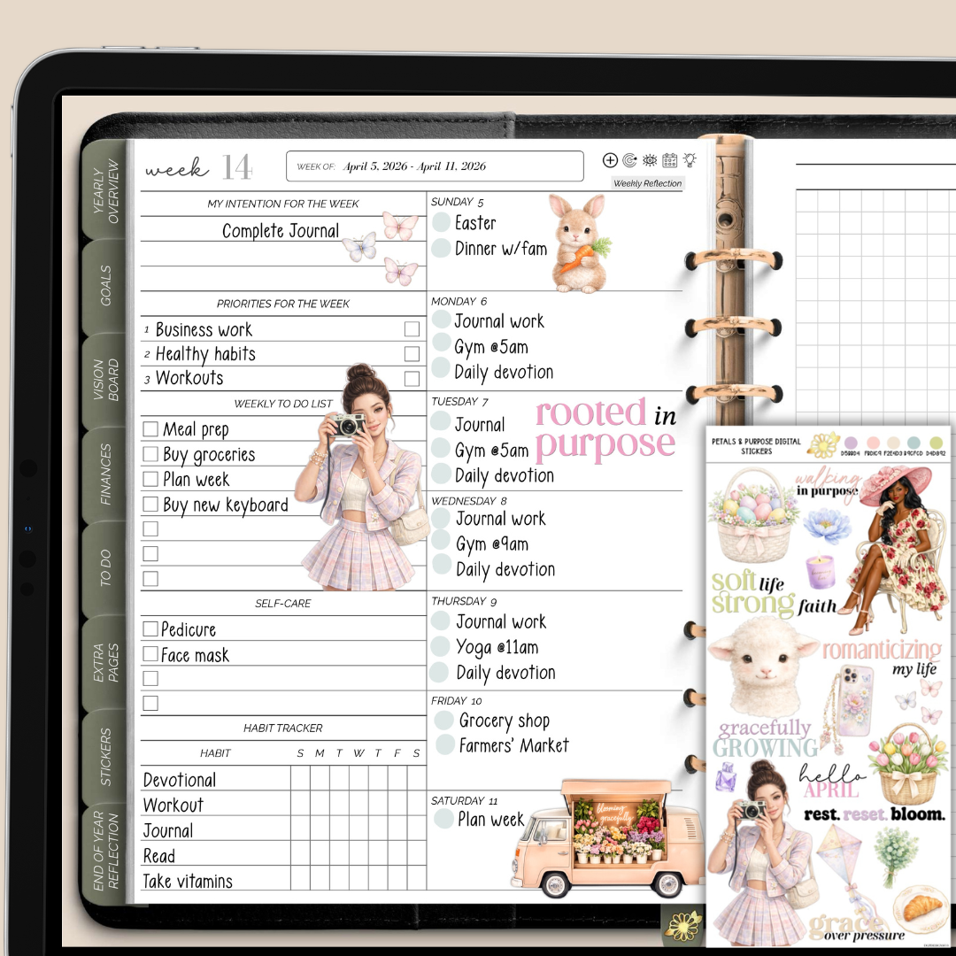 Petals & Purpose - April Digital Stickers