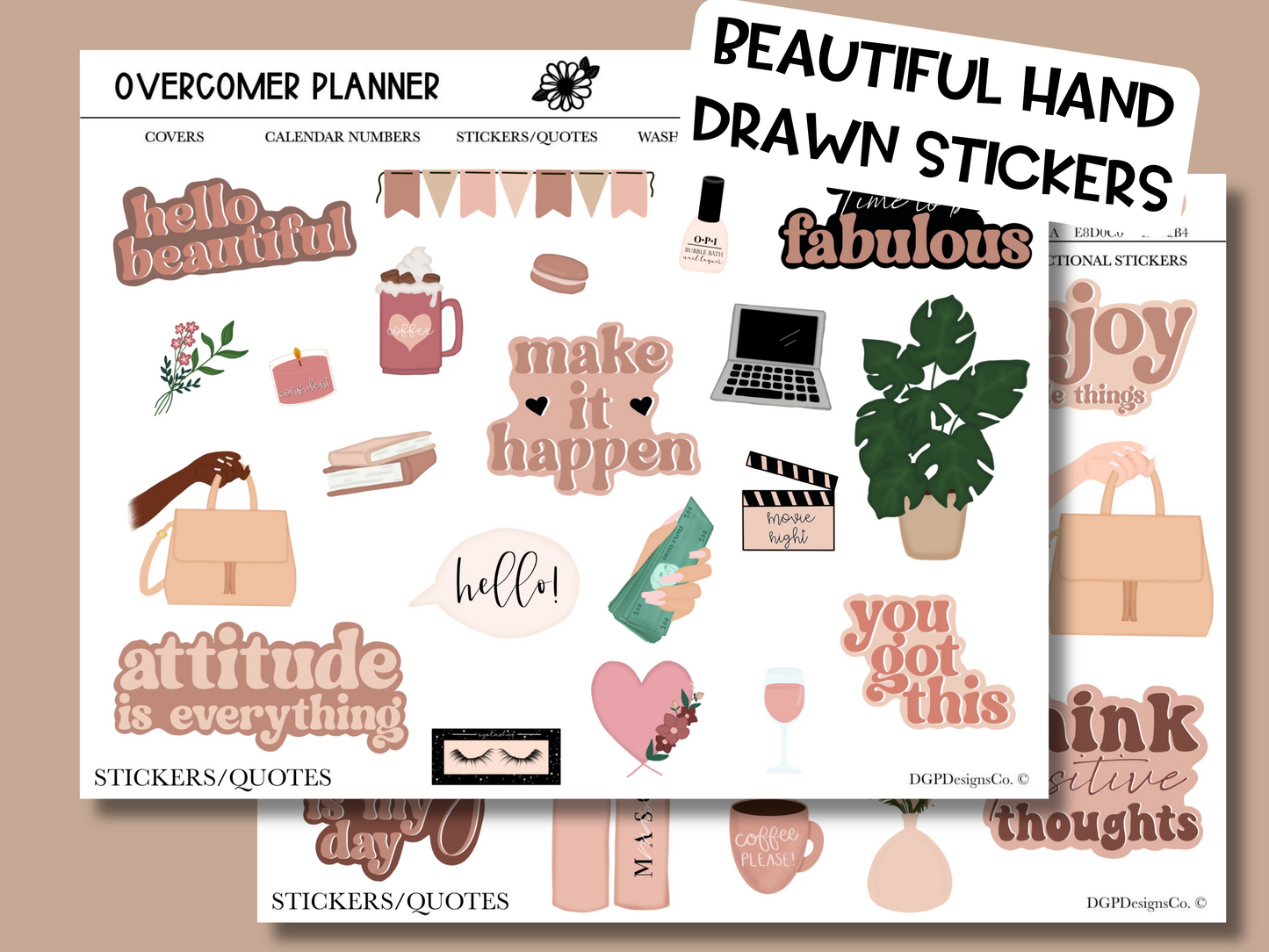 2024 "The Overcomer" Landscape Digital Planner - She is Strong, Fierce, Brave, Unstoppable