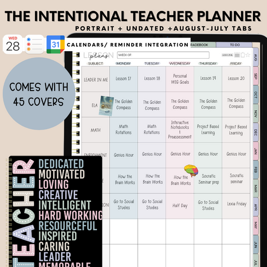 The Intentional Teacher Digital Planner-Portrait Orientation