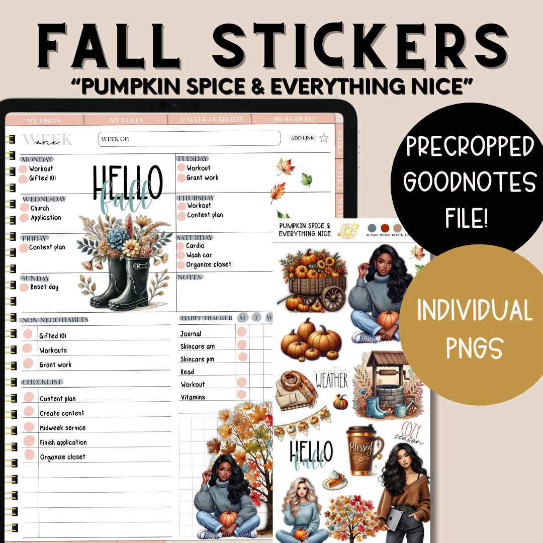 fall stickers, autumn stickers, thanksgiving