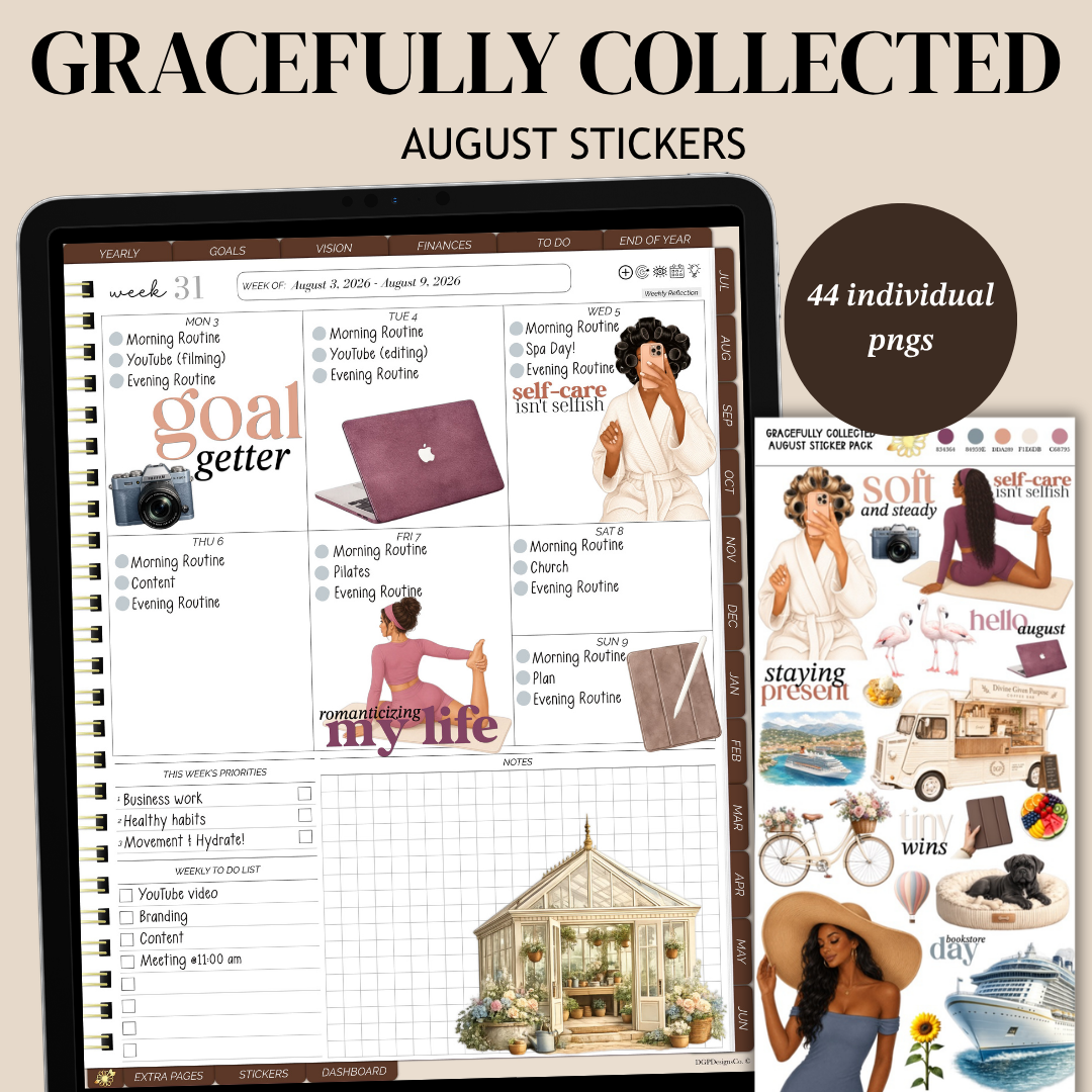 GRACEFULLY COLLECTED - August Stickers