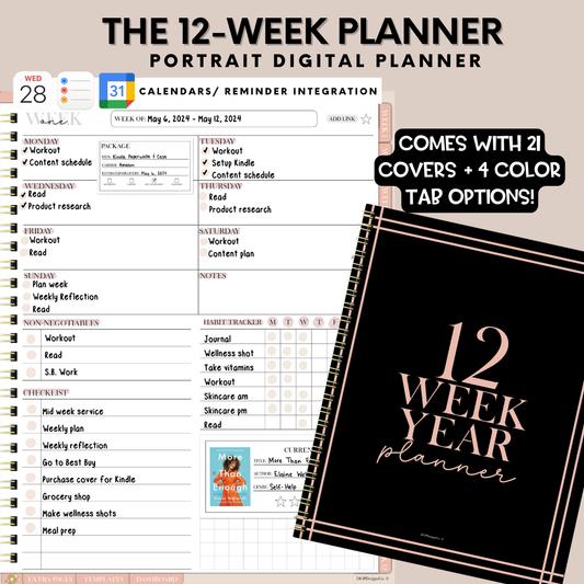 12 Week Year Digital Planner