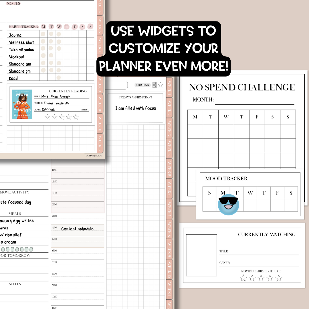 12 Week Year Digital Planner