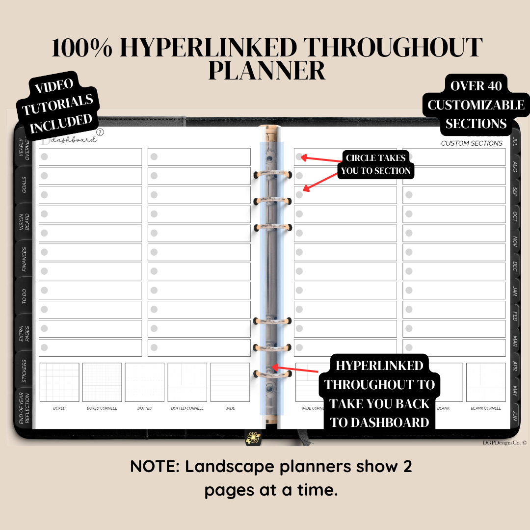 26/27 Midyear Overcomer Landscape Digital Planner - Box & Classic Layout Included