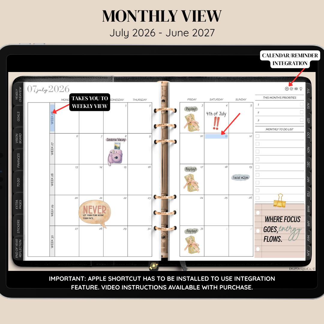 26/27 Midyear Overcomer Landscape Digital Planner - Box & Classic Layout Included