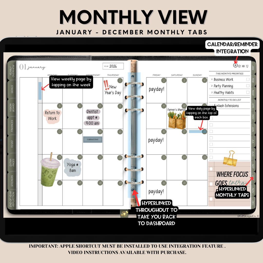 UNDATED - Landscape Overcomer Digital Planner