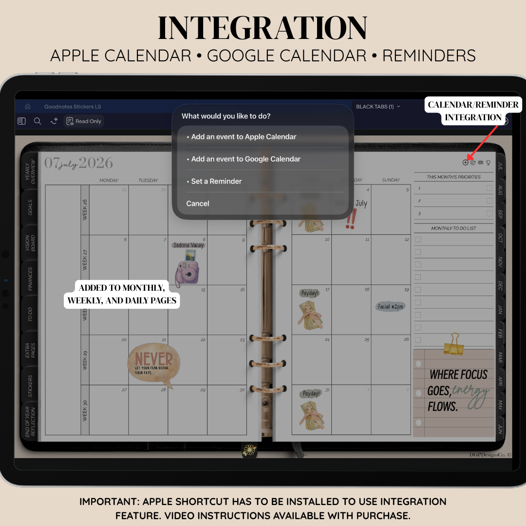 26/27 Midyear Overcomer Landscape Digital Planner - Box & Classic Layout Included