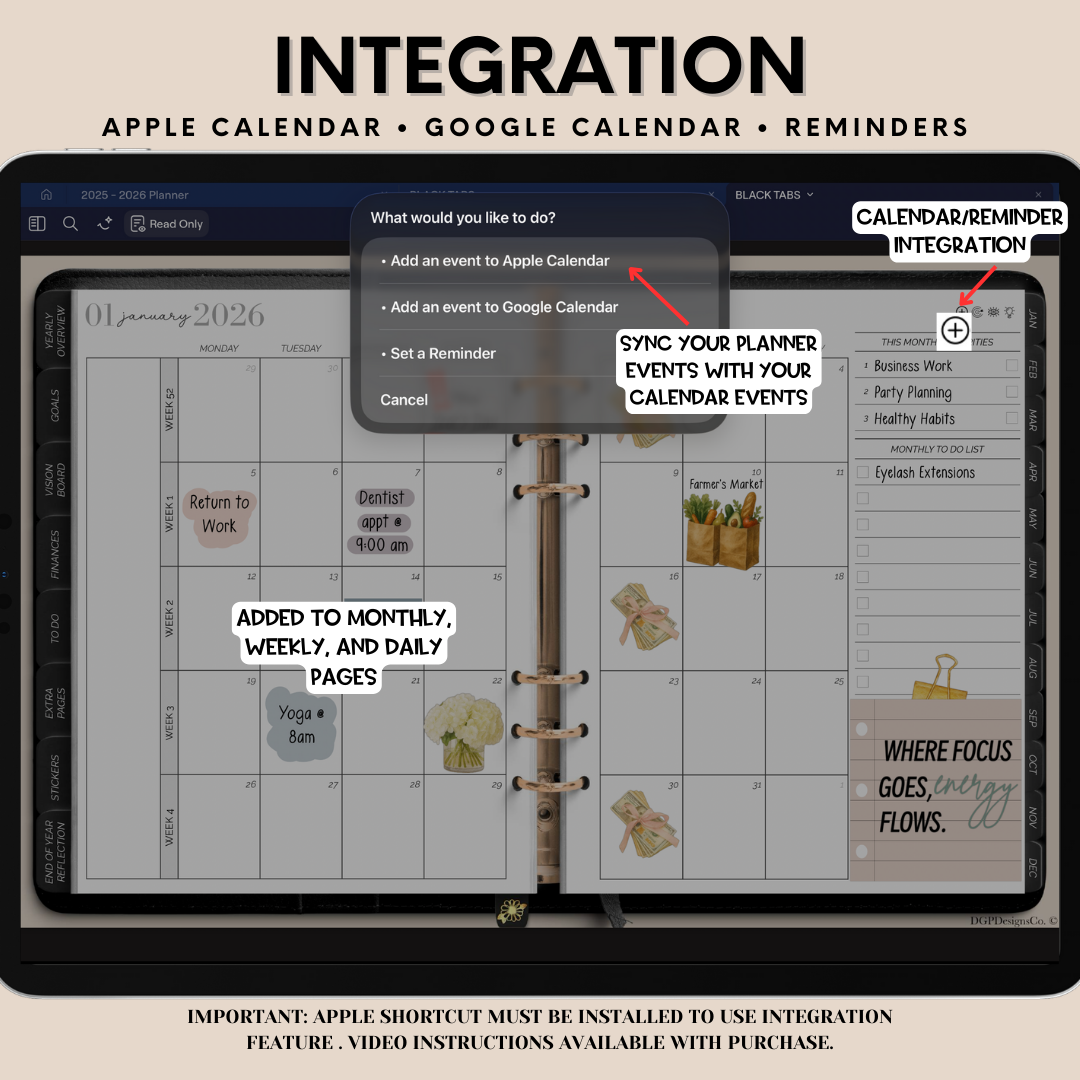 2026 Overcomer Landscape Digital Planner - Box & Classic Layout Included