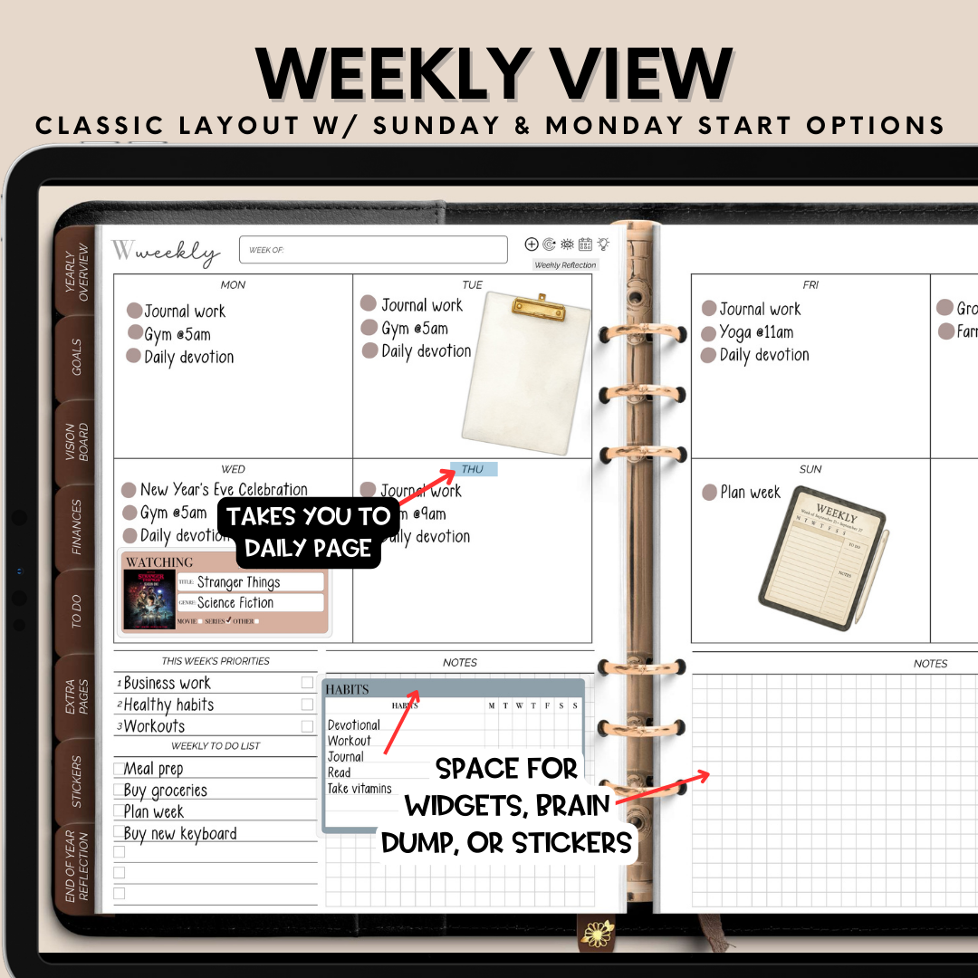 UNDATED - Landscape Overcomer Digital Planner