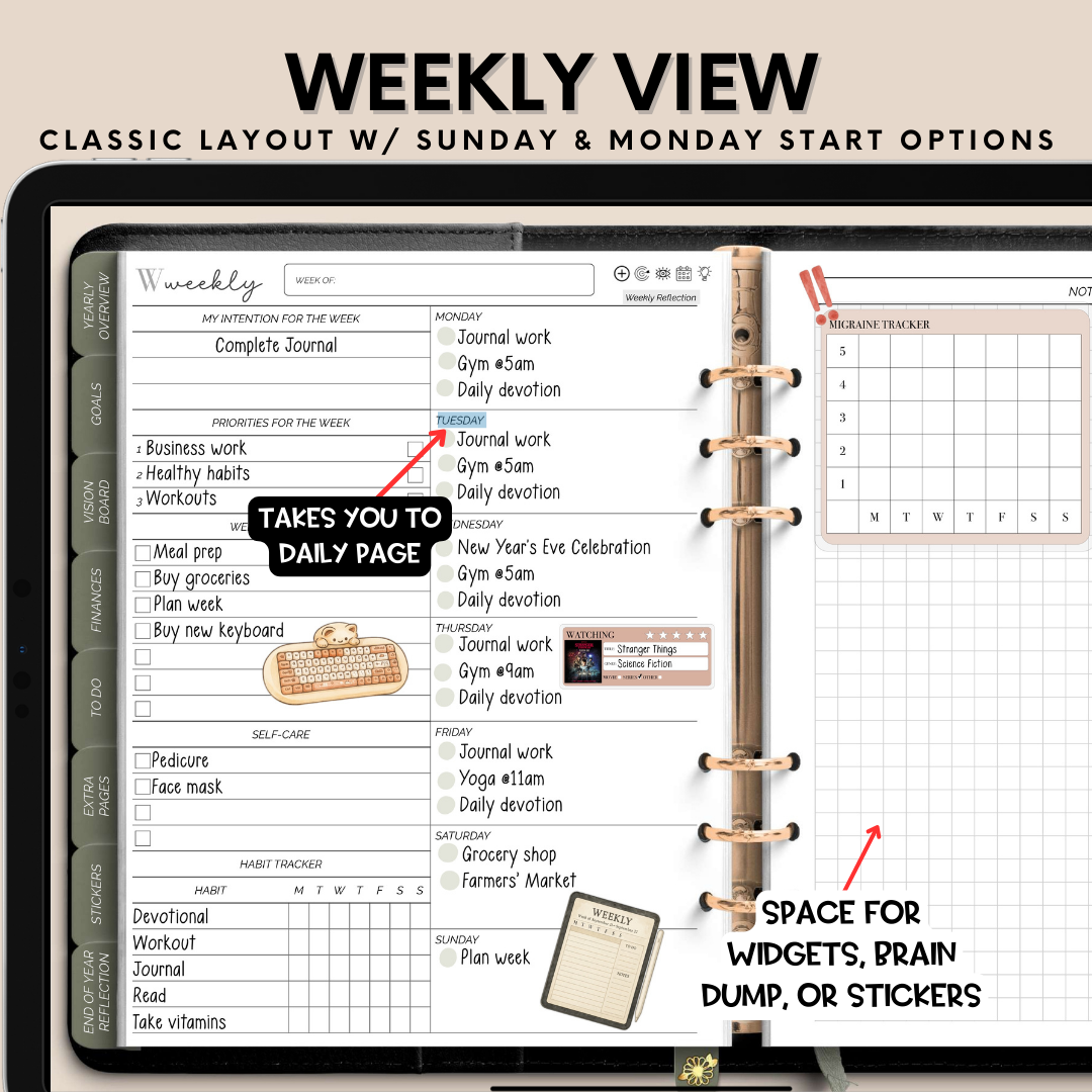 UNDATED - Landscape Overcomer Digital Planner