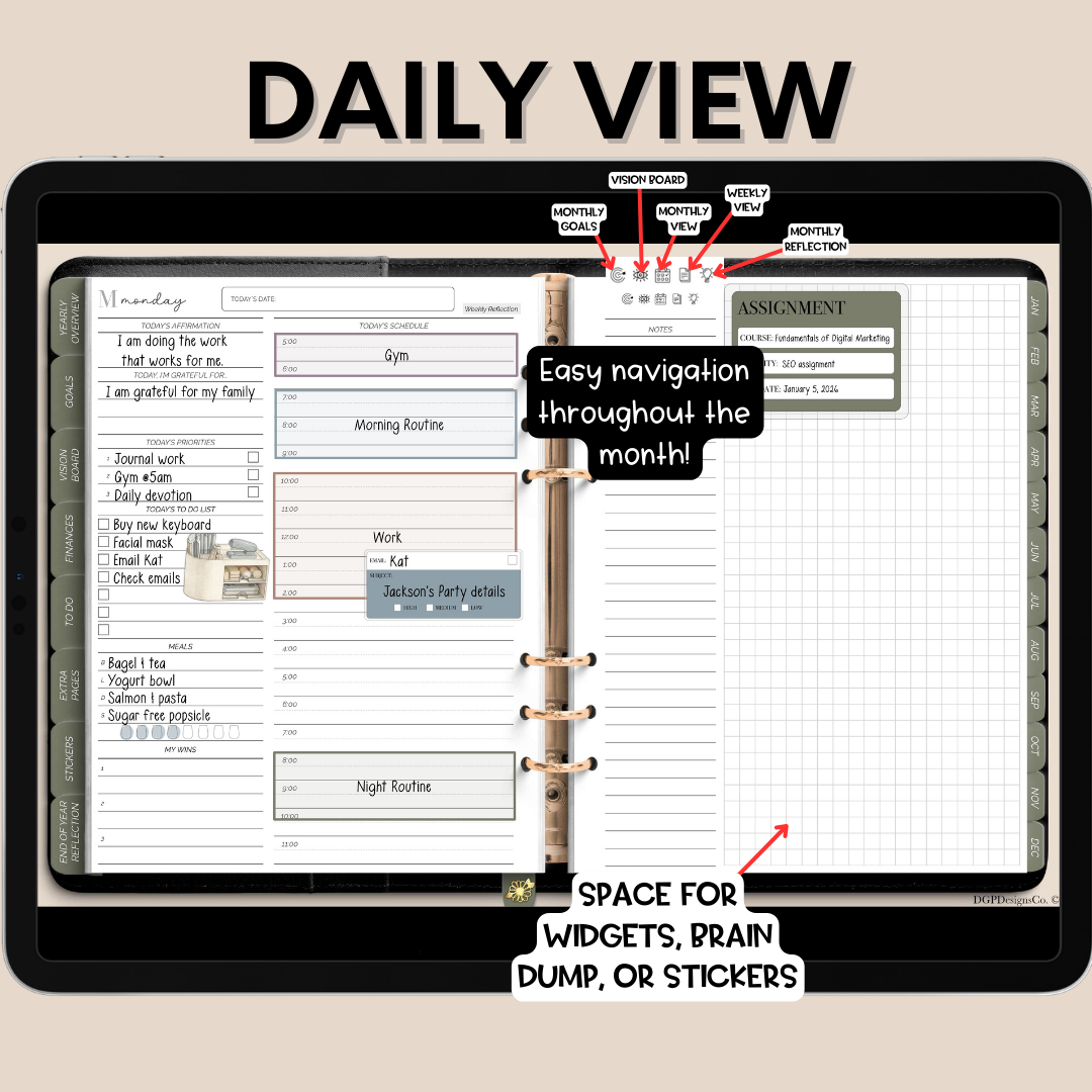 UNDATED - Landscape Overcomer Digital Planner