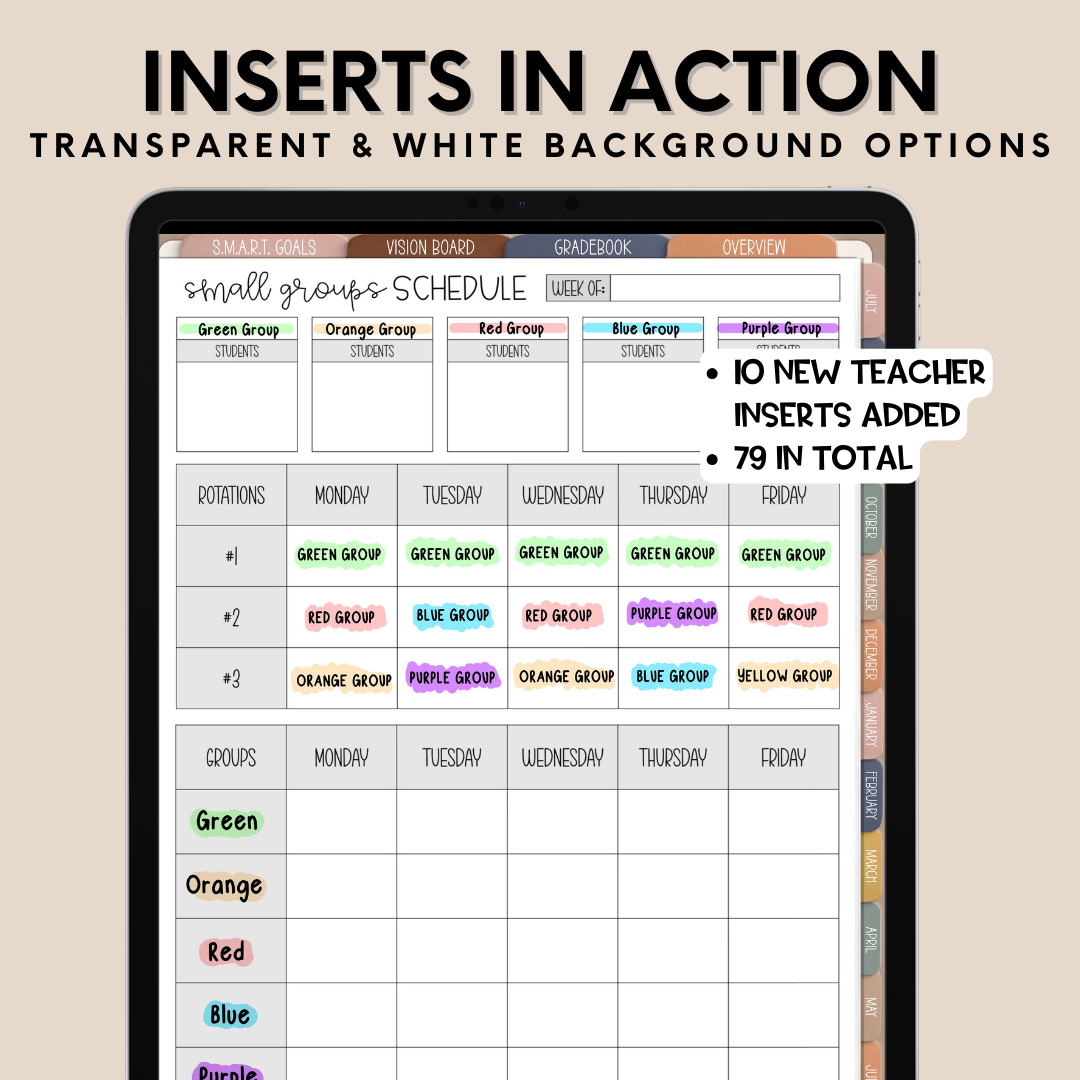 The Dynamic Teacher Planner - Portrait Orientation