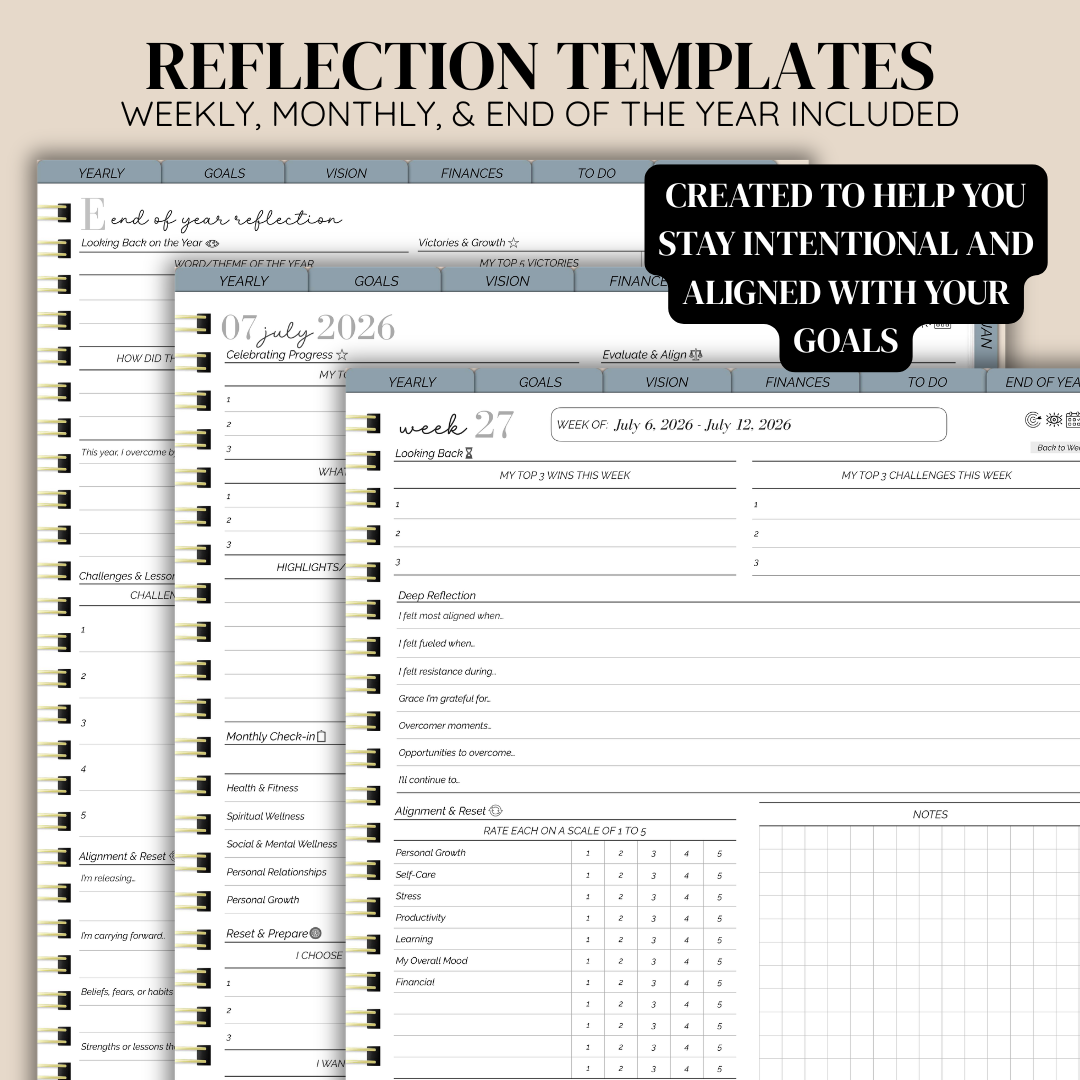 26/27 Midyear Overcomer Portrait Digital Planner - Box and Classic Layout Included