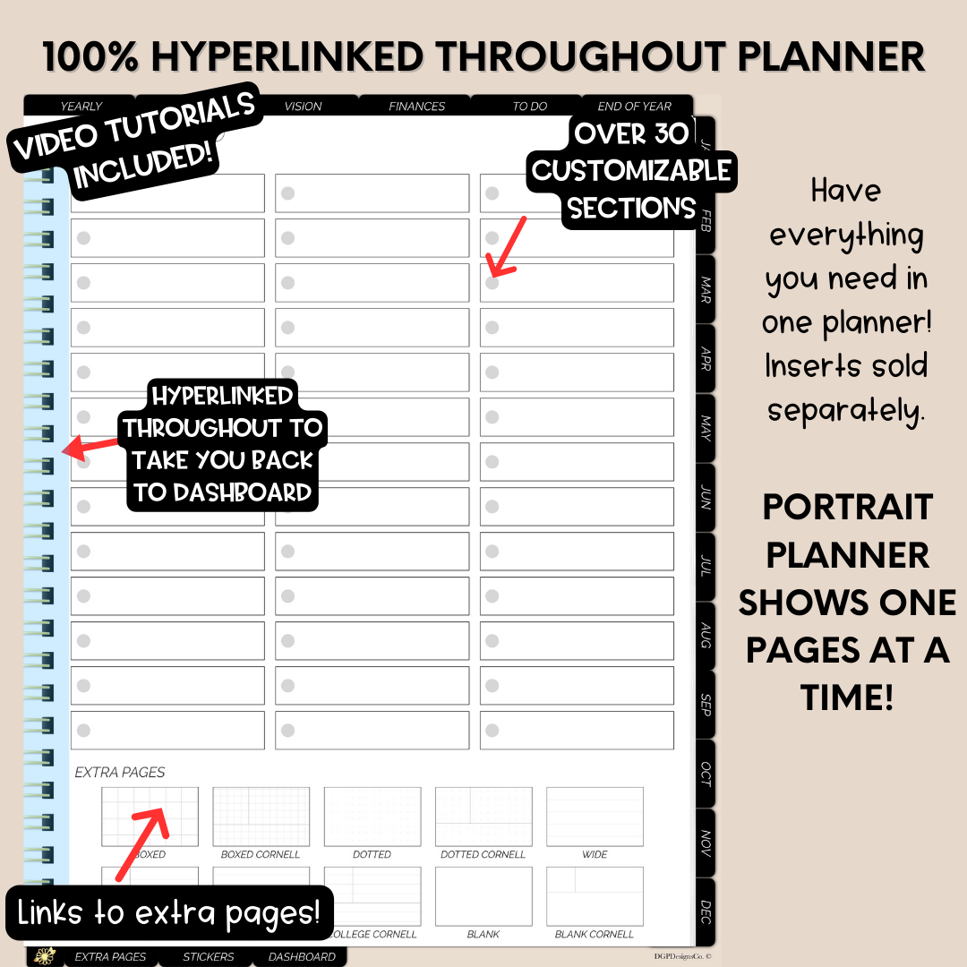 UNDATED - Portrait Overcomer Digital Planner