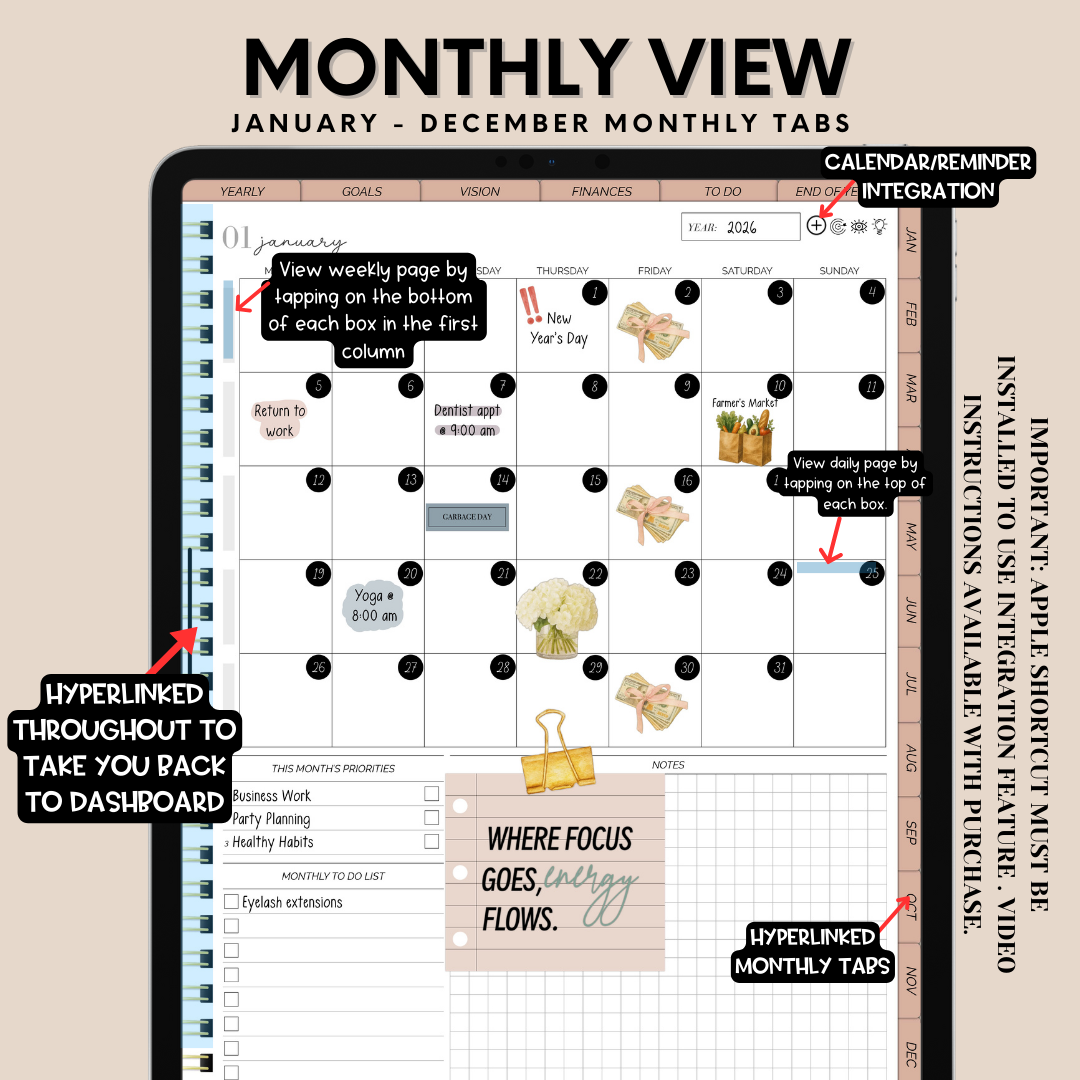 UNDATED - Portrait Overcomer Digital Planner