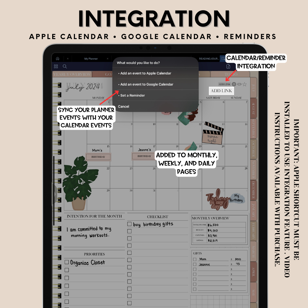 2024-2025 Midyear "The Overcomer" Digital Planner - Portrait