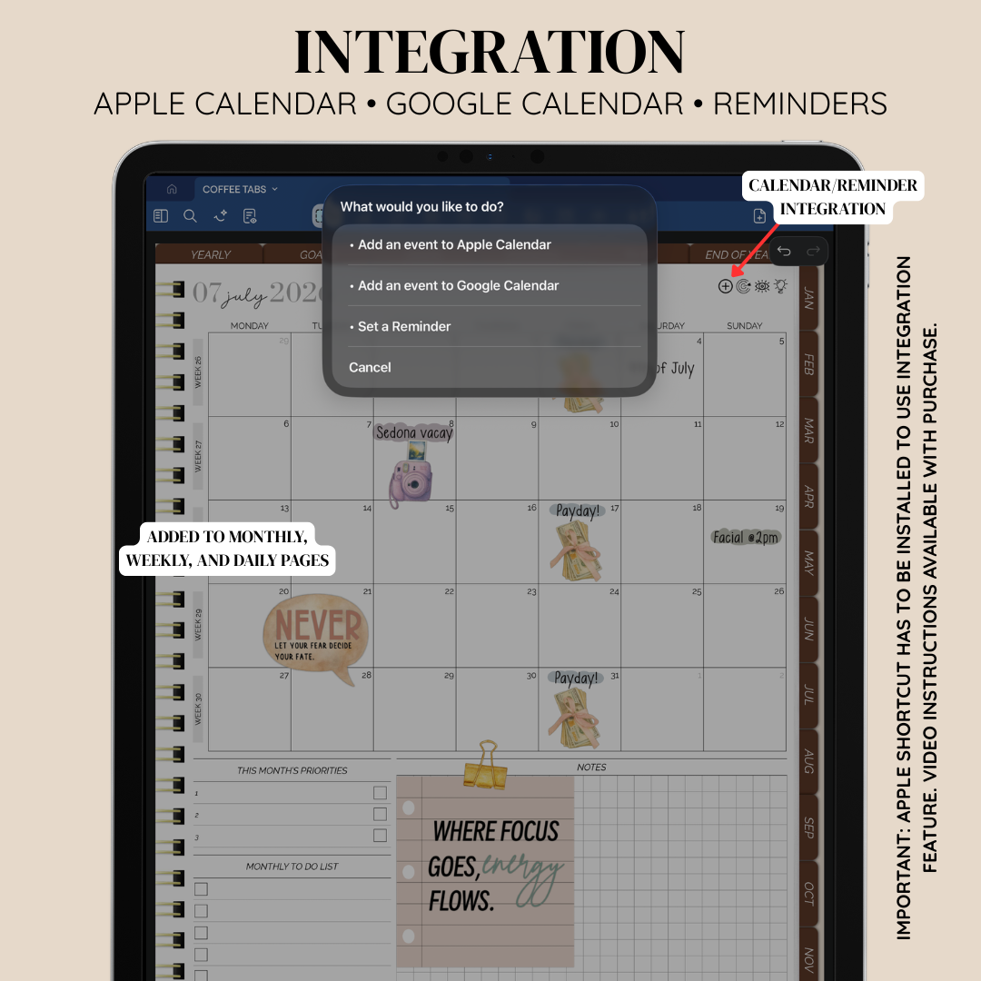 26/27 Midyear Overcomer Portrait Digital Planner - Box and Classic Layout Included