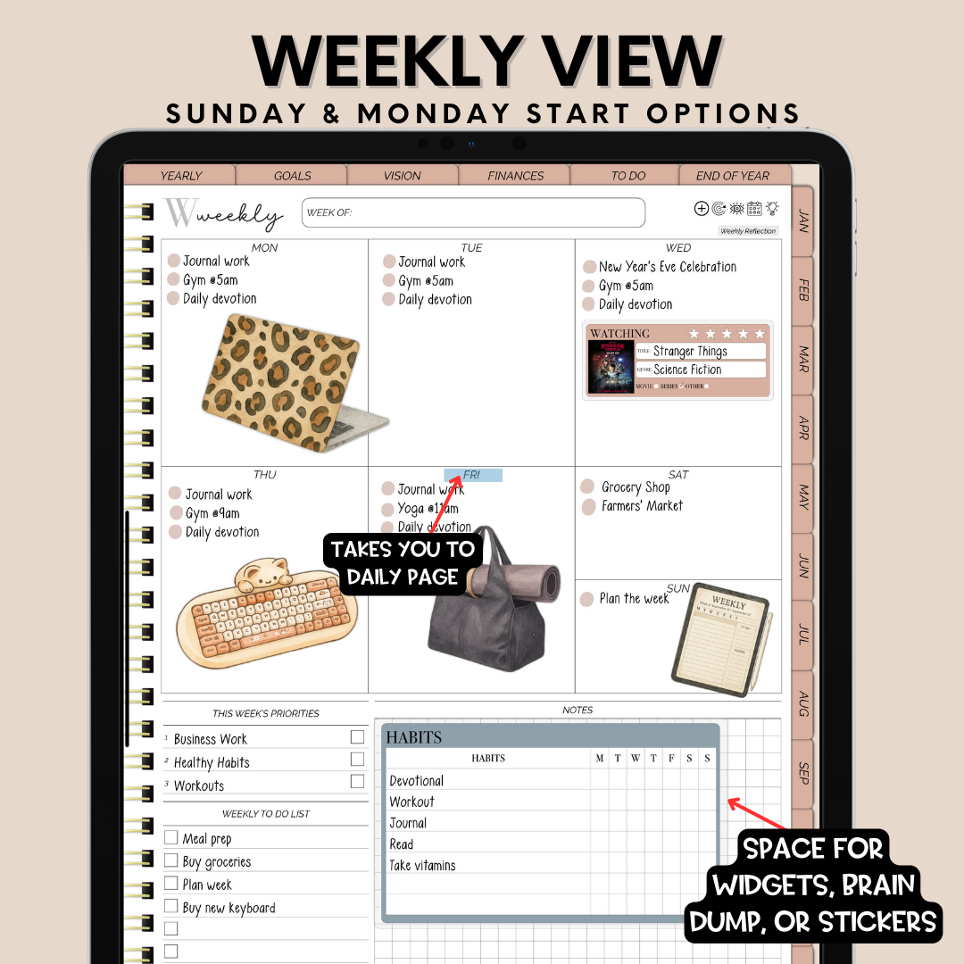 UNDATED - Portrait Overcomer Digital Planner