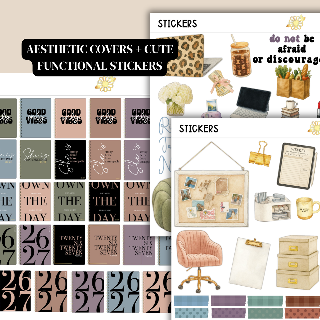 26/27 Midyear Overcomer Portrait Digital Planner - Box and Classic Layout Included