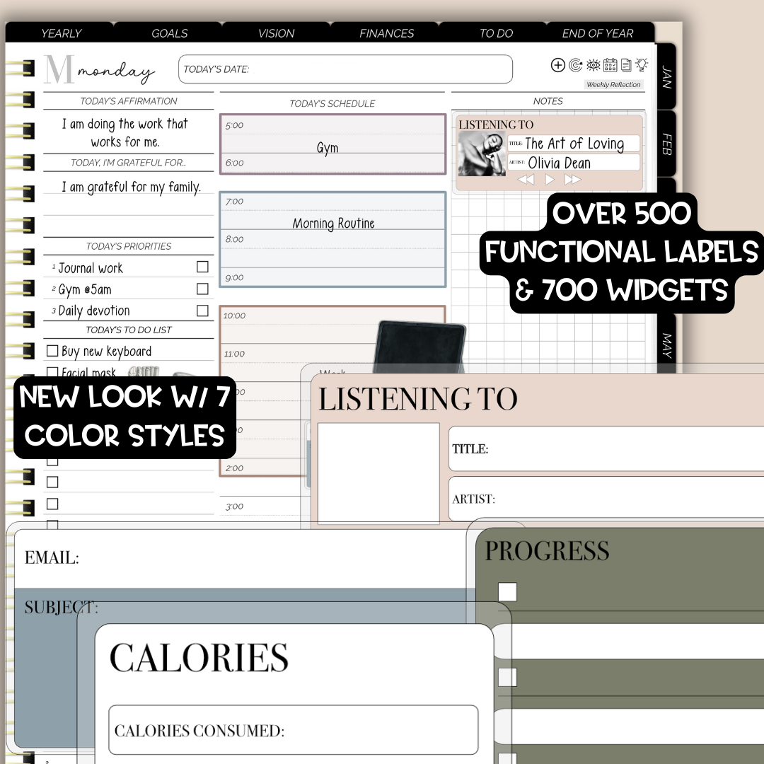 UNDATED - Portrait Overcomer Digital Planner