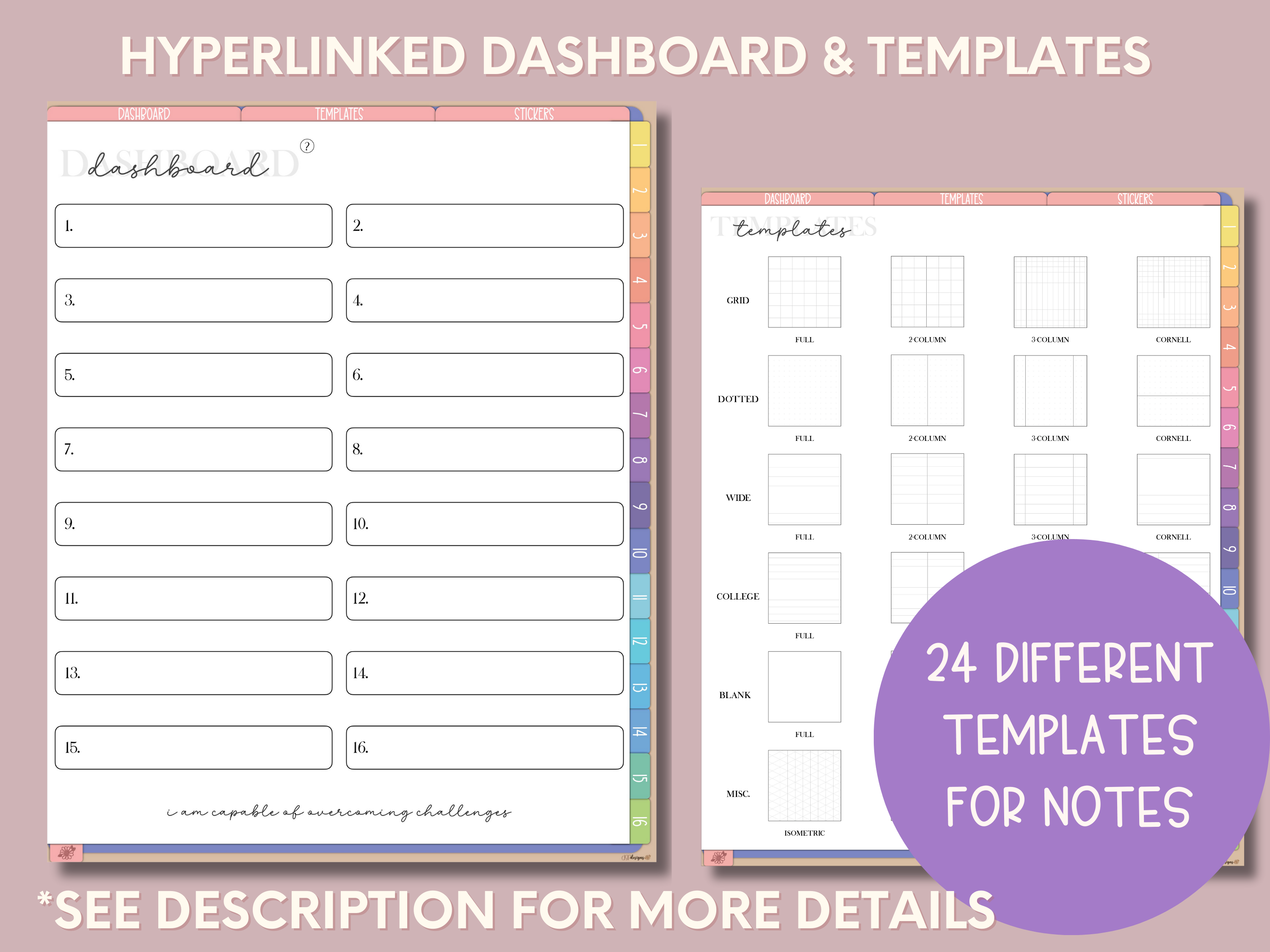The Capable 16-Subject Digital Notebook – DGPDesignsCo.