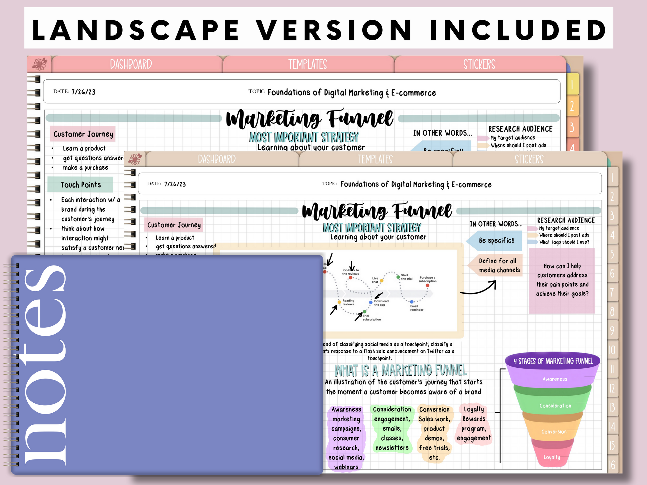 The Capable 16-Subject Digital Notebook – DGPDesignsCo.