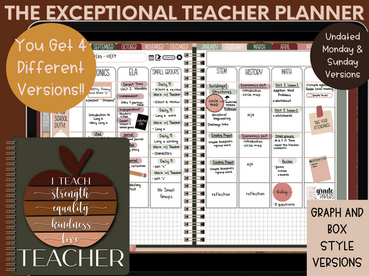 Teacher planner, digital teacher planner, lesson plan template, planner for teacher, teacher digital planner, academic planner